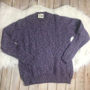 Shetland Wool lavender soft crewneck sweater